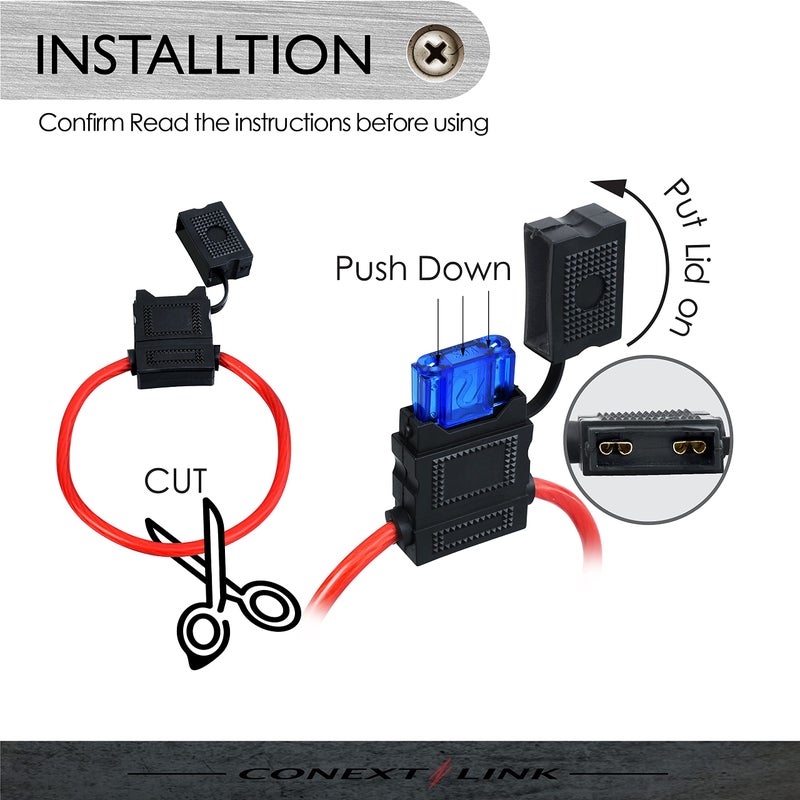 Conext Link LFH8MAXI-1 Loop Maxi Fuse Holder with Cover Without Fuse 8 Gauge 1 Pack - Image 4